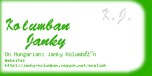 kolumban janky business card